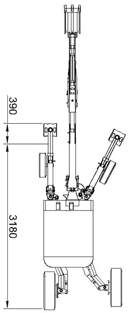 1500M Euromach Spider Excavator Dimensions Top View