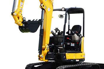 Yanmar ViO35 mini excavator with canopy