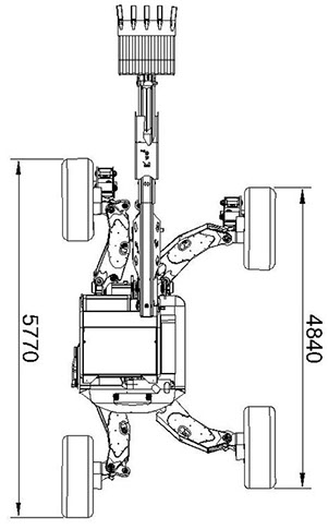 R65 Big Foot Forester I Euromach Spider Excavator Dimensions Top View