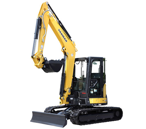 Yanmar ViO55 mini excavator zero tail swing